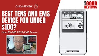 Best TENS and EMS Device For Pain Management and Muscle Rehab  iSTIM EV805 Review [upl. by Barfuss]