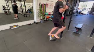 Slant Board Single Leg KOT Calf Raise [upl. by Eilac]