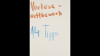 VORLESEWETTBEWERB  So wirst du Sieger 14 Tipps📚inklusive Lesung [upl. by Nyltiak243]