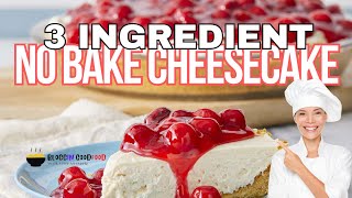 3 Ingredient No Bake Cheesecake  Quick and Simple [upl. by Nenney]