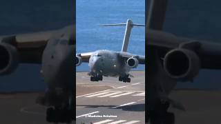 Great C17 Globemaster Landing at Madeira [upl. by Yusuk272]