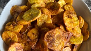 Chips banane plantain  easyrecipe chips recettefacile banana africanfood [upl. by Beka]