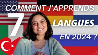 Comment japprends 7 LANGUES en 2024  language learning goals 2024 [upl. by Mahla938]