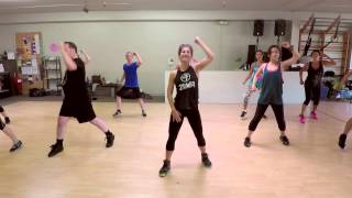 Zumba with Talia quotFireballquot RETRO POP [upl. by Anilegnave]