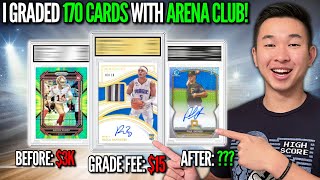 I finally graded tons of my BIGGEST CARDS with the NEW ARENA CLUB GRADING 170 cards 😮🔥 [upl. by Salvucci]