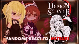 Fandoms react to  Mitsuri Kanroji  Demon Slayer  GachaLife2  SPOILERS  ANGST  gacha reaction [upl. by Yrred]