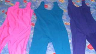 Three Unitards Hot Pink Turquoise and Purple [upl. by Jacquelynn905]