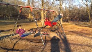 Rosa kids on swings in the park [upl. by Knowlton]