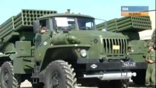 Tornado G new 122mm MLRS multiple launch rocket system Russian army of Russia Video RIA Novosti [upl. by Esele]