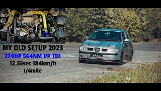 MY OLD SETUP 2023  SEAT IBIZA TDI VP 274HP 564NM  DRAG RACE MY IBIZA vs AUDI RS6 14MILE🔥 [upl. by Joslyn]