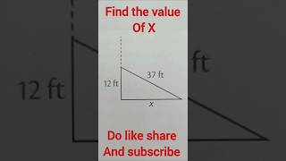 Find the value of x by Pythagoras theorem [upl. by Dlorag]