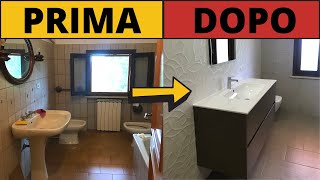 Ristrutturazione bagno prima e dopo in 7 minuti Timelapse [upl. by Mickelson41]