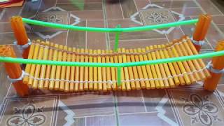 How to make a bridge from straws [upl. by Ylla]