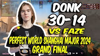 CS2 POV Spirit donk 3014 vs FaZe Dust2  Perfect World Shanghai Major 2024 Grand final [upl. by Arait865]