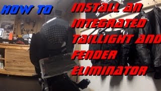 FZ6R fender eliminator and tail light install [upl. by Onida86]