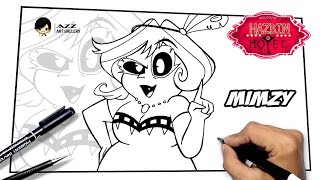 How to draw Mimzy from Hazbin Hotel [upl. by Swehttam]