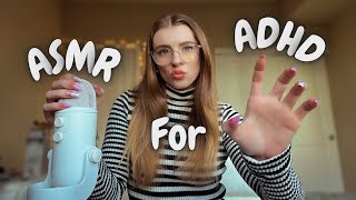 FAST AND AGGRESSIVE ASMR FOR ADHD mouth sounds nail tapping mic triggers tingly amp fast paced [upl. by Oinesra209]