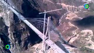 Puente Baluarte Bicentenario en México el más alto del mundo [upl. by Atirec]