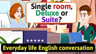 Shadowing English Conversation Practice Booking a hotel room Improve English Speaking Skills [upl. by Kyred]