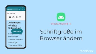 Schriftgröße im Browser ändern Android 14 [upl. by Ahsirhcal]