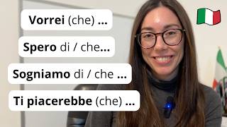 Learn Italian phrases to talk about your dreams and wishes for A2 to B1 Subtitles [upl. by Heathcote]