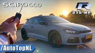 VW Scirocco R 315HP REVIEW POV on AUTOBAHN No Speed Limit by AutoTopNL [upl. by Aem726]