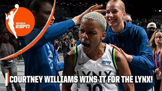 Courtney Williams 4PT play WON IT for the Lynx in Game 4 🙌 ATT  The Wrap Up [upl. by Dutch]