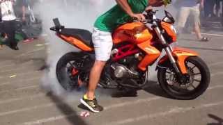 BENELLI BN302 BURNOUT [upl. by Hercules]