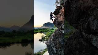 Rock Climbing in Longcun Guilin [upl. by Pettifer]