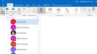 Add a contact in Outlook [upl. by Pevzner756]