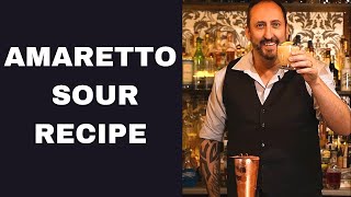 1 Minute Amaretto Sour Recipe Lets Talk Drinks [upl. by Chuck511]