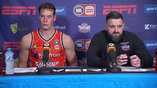 Adam Forde and Sam Mennenga press conference vs Sydney Kings  Round 5 NBL24 [upl. by Bambi646]