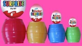 Kinder Surprise Eggs From Biggest to Smallest [upl. by Akinad]