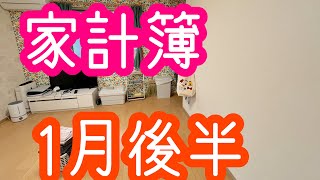 【家計簿】２０２４年１月１５日～３１日の支出紙家計簿みるくりぼん [upl. by Onaicilef496]