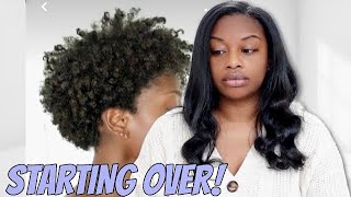 STARTING MY NATURAL HAIR JOURNEY OVER  I WANT TO CUT IT OFF [upl. by Atsyrhc]