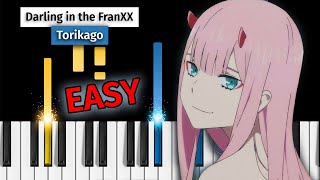 Darling in the FranXX ED  quotTorikagoquot  EASY Piano Tutorial [upl. by Petie]