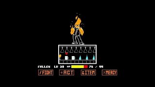 Undertale  Genocide Grillby Fight Unitale  No deaths [upl. by Ploch633]