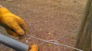 Tying Off High Tensile Wire [upl. by Yoreel67]