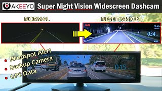 BEST SUPER NIGHT VISION Widescreen Display Dashcam For Your Car  AKEEYO NVX [upl. by Attekal452]