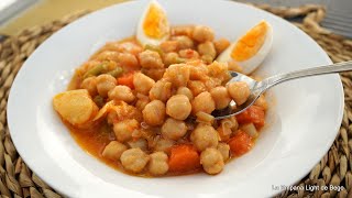 Potaje de Garbanzos con Verduras Receta Fácil Rápida y Ligera [upl. by Remoh]