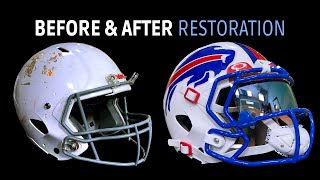 Restoring an old football helmet [upl. by Funk]