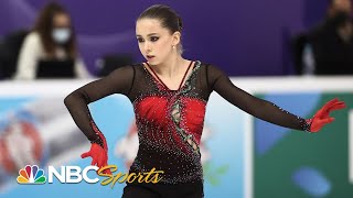 15yearold Kamila Valieva sets TWO world records in stunning free skate  NBC Sports [upl. by Enilekcaj]