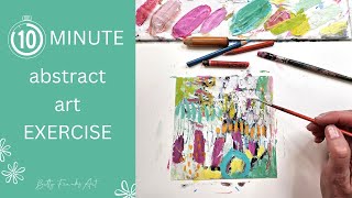 Challenge 10Minute Art to Fuel Your Creative Flow  Abstract Art  Acrylic Painting  Mixed Media [upl. by Nimaynib]