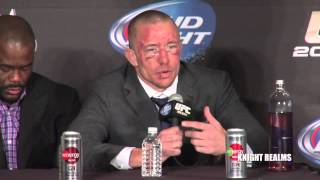 UFC 167 StPierre vs Hendricks Post Fight Press Conference Highlights StPierre Taking Time Off [upl. by Silsbye179]