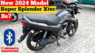 New 2024 Model Super Splendor Xtec Review  Price👉Mileage  Feature  super splendor new model 2024 [upl. by Cormick25]