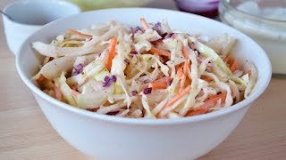 How to Make Coleslaw  Easy Homemade Cabbage Slaw Recipe [upl. by Ahsilra]