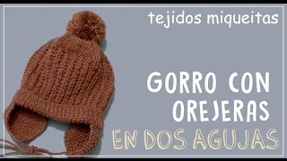 Cómo tejer un gorro con orejeras subtitles available [upl. by Yelehsa]