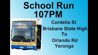 Brisbane Bus School Run 107 PM [upl. by Eidac756]