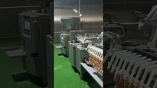 Sausage processing line in the dustfree workshopsausage machine automatic [upl. by Best]