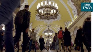 The Moscow Metro Worlds Busiest Cities  BBC Two [upl. by Mullac]